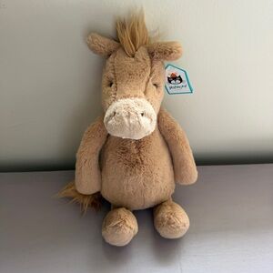 Jellycat Bashful Pony Medium Plush Horse NWT Retired